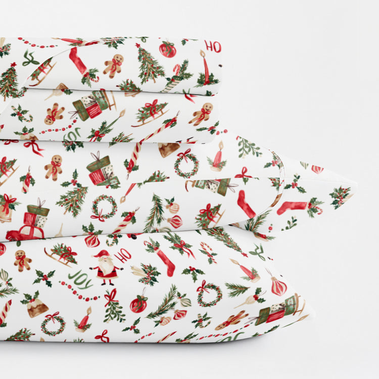 Nostalgic Christmas Holiday Sheet Set