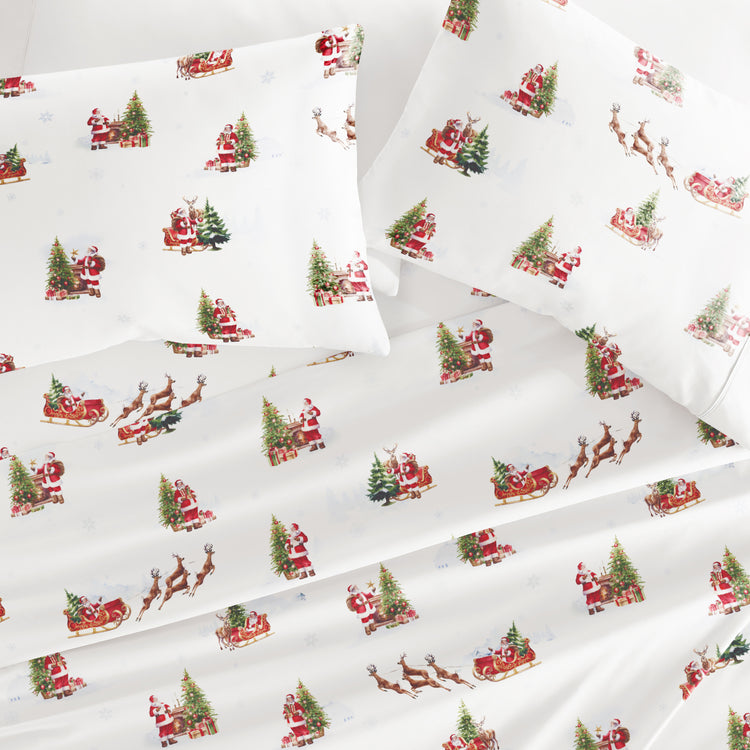 Nostalgic Santa Holiday Sheet Set