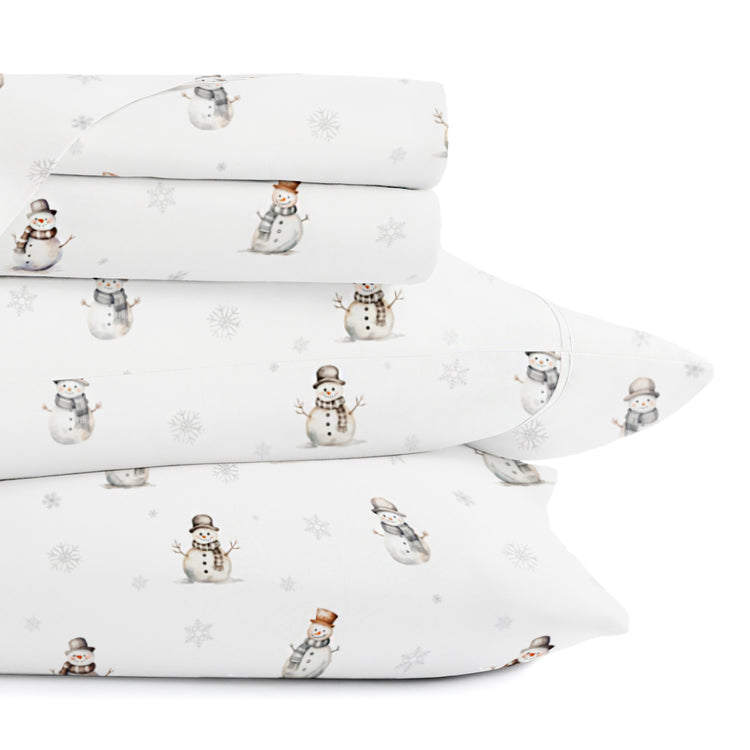 Vintage Snowman Holiday Sheet Set