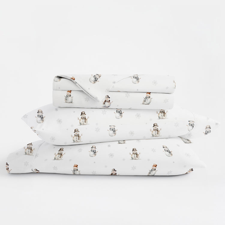 Vintage Snowman Holiday Sheet Set