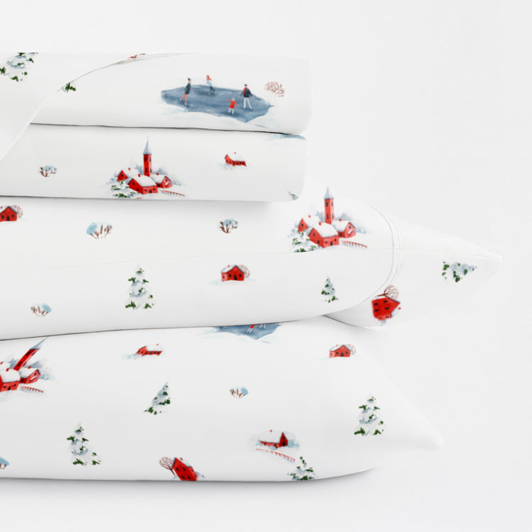 Christmas Village Holiday Sheet Set