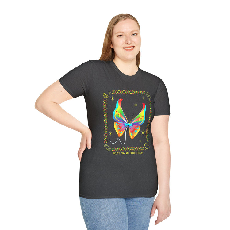 Butterfly Needle-Softstyle Unisex T-Shirt