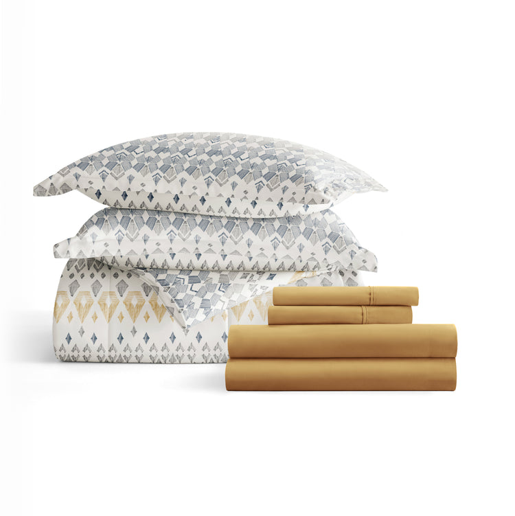 Mayan Stamp Gray with Gold Sheets