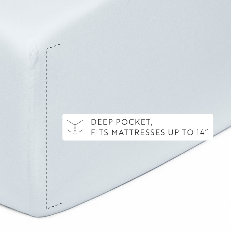 4-Piece 100% Cotton Percale Sheet Set