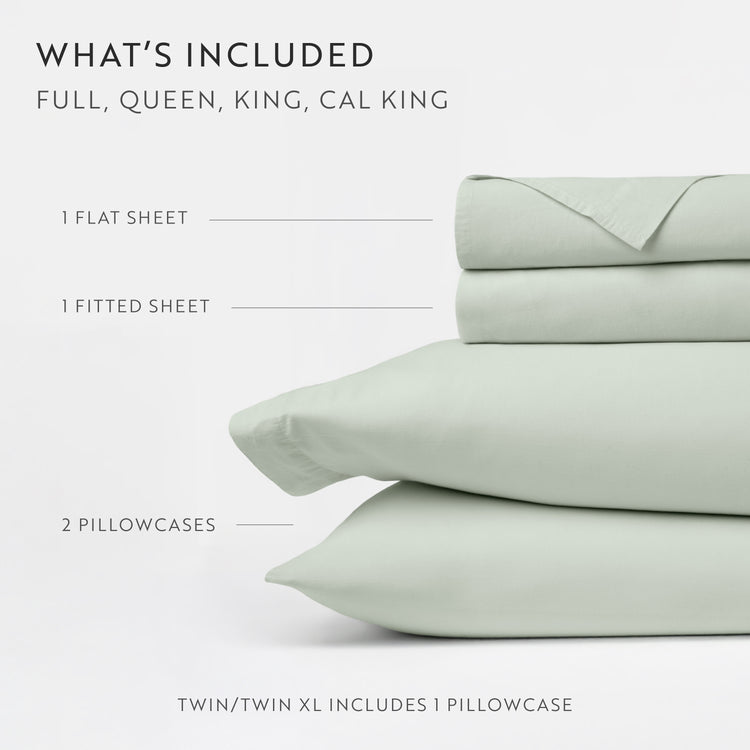 4-Piece 100% Cotton Percale Sheet Set