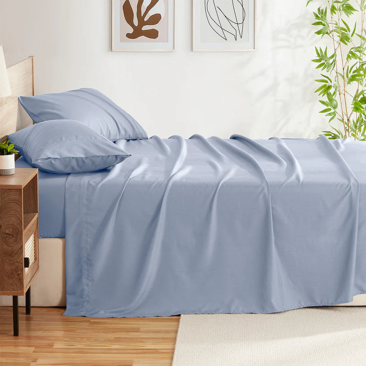 Sleeptone Bamboo Blend Wrinkle Resistant 6 Piece Sheet Set (twin & twinxl 1 pillowcase)