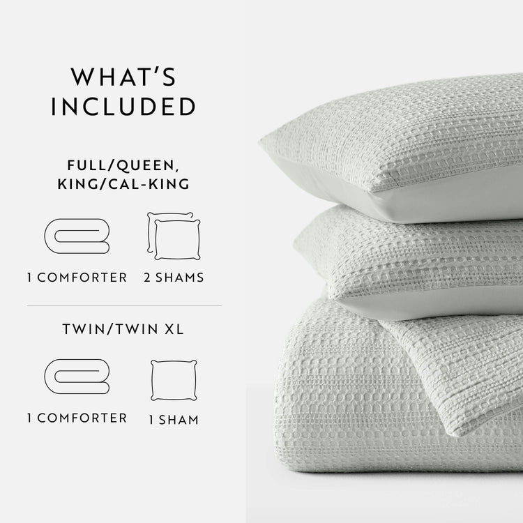 Waffle Textured Green Mist