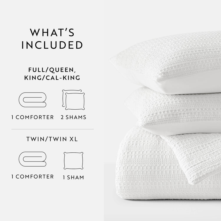 Waffle Textured White