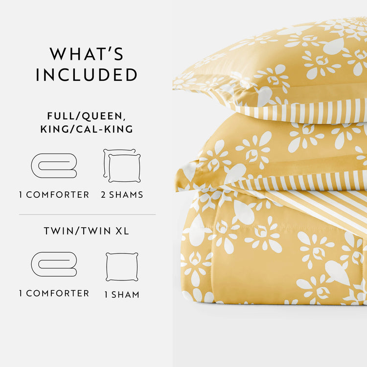 Reversible Down Alternative Comforter 3 Piece