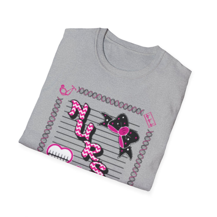 Nurse Retro Ribbon Graphic T-Shirt