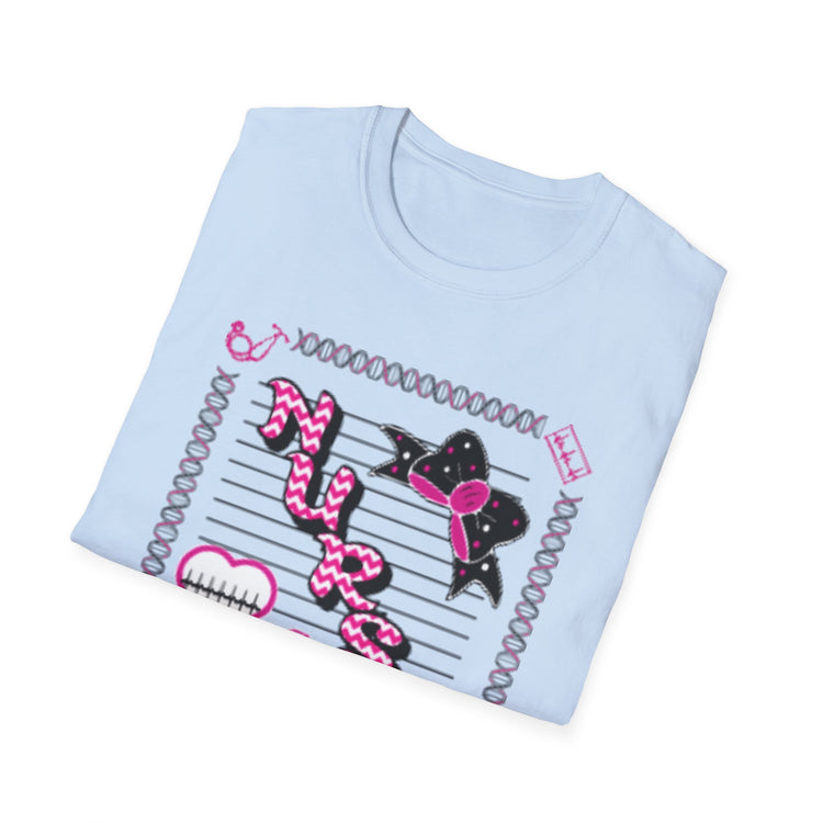 Nurse Retro Ribbon Graphic T-Shirt