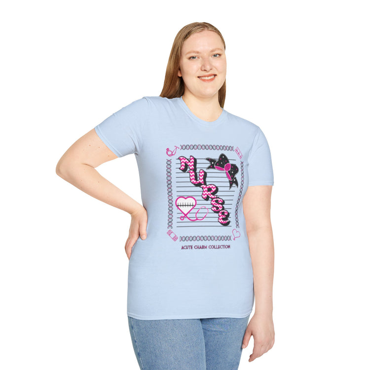 Nurse Retro Ribbon Graphic T-Shirt