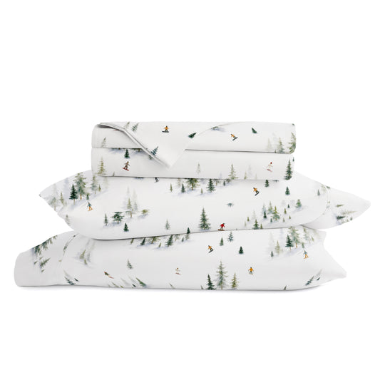 Evergreen Slopes Holiday Sheet Set