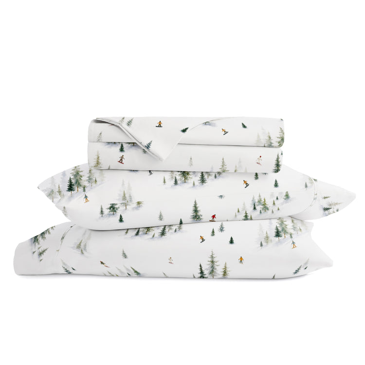 Evergreen Slopes Holiday Sheet Set