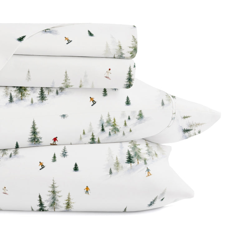 Evergreen Slopes Holiday Sheet Set