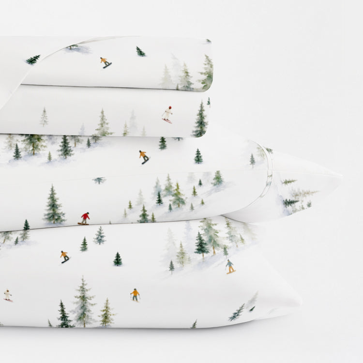 Evergreen Slopes Holiday Sheet Set