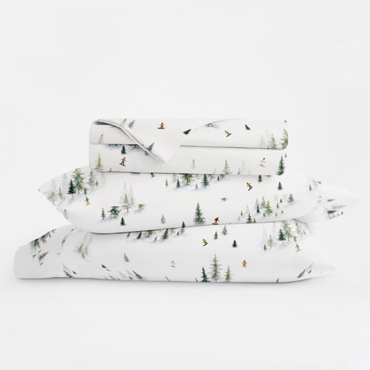 Evergreen Slopes Holiday Sheet Set