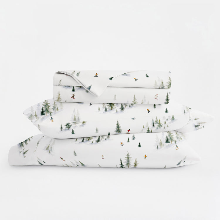 Evergreen Slopes Holiday Sheet Set