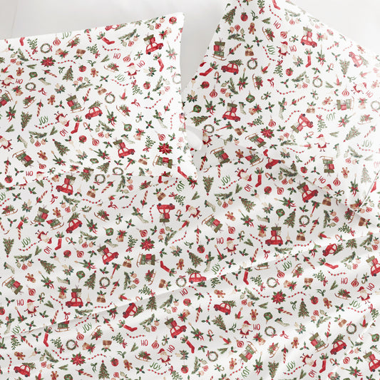 Nostalgic Christmas Holiday Sheet Set