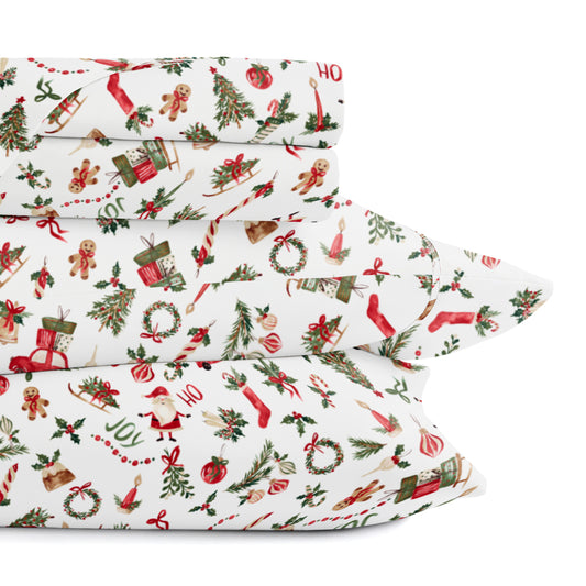 Nostalgic Christmas Holiday Sheet Set