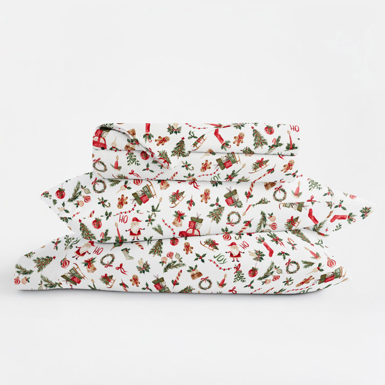 Nostalgic Christmas Holiday Sheet Set
