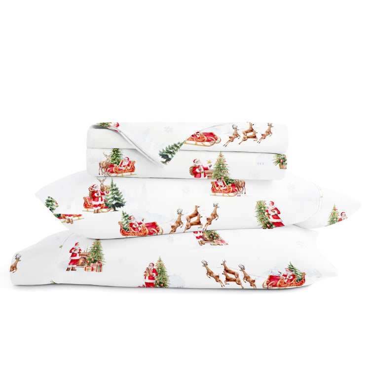 Nostalgic Santa Holiday Sheet Set