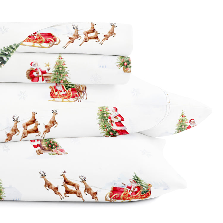 Nostalgic Santa Holiday Sheet Set
