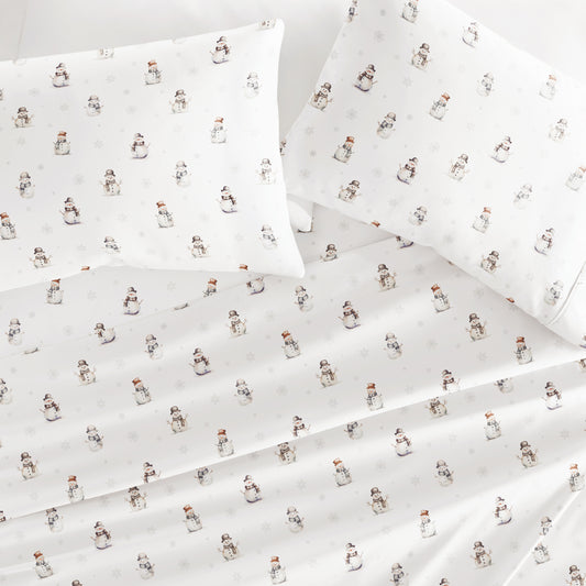 Vintage Snowman Holiday Sheet Set