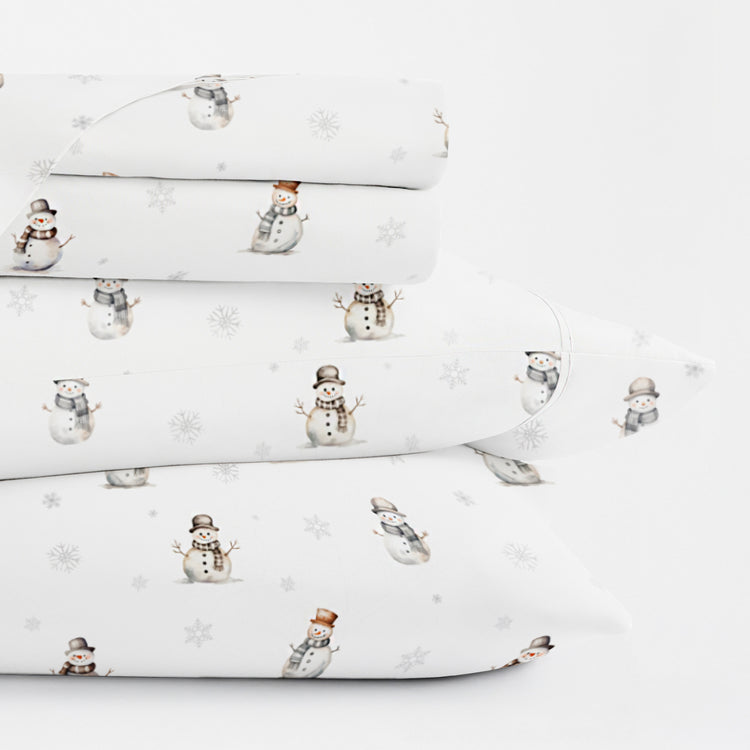 Vintage Snowman Holiday Sheet Set