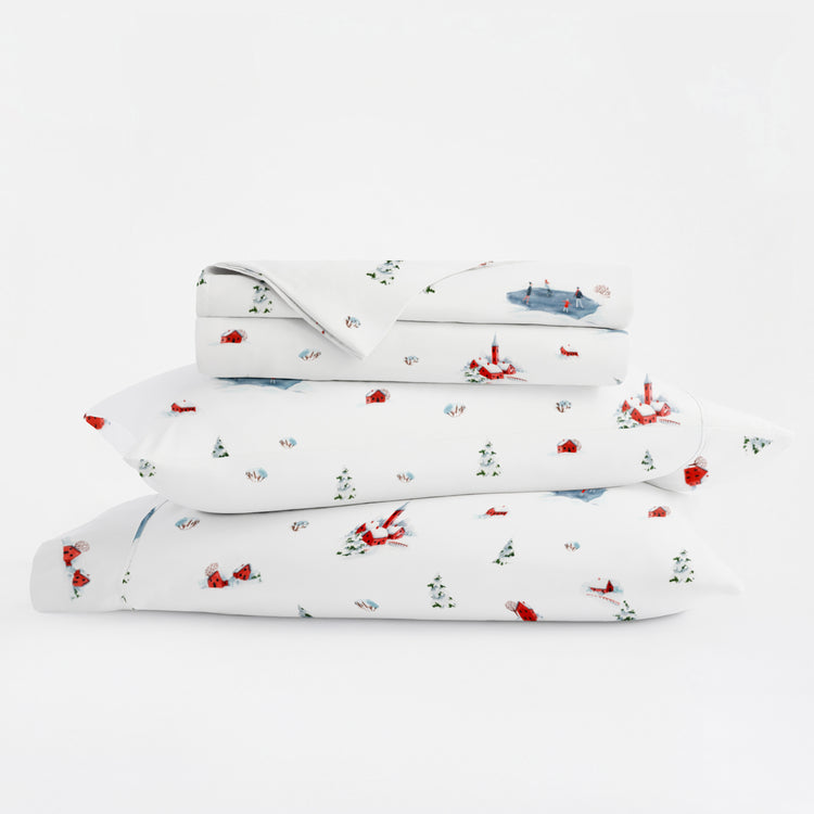 Christmas Village Holiday Sheet Set