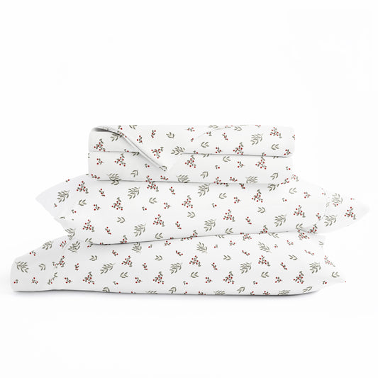 Winter Berries Holiday Sheet Set