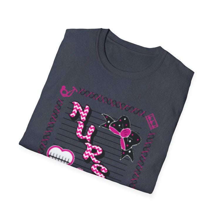 Nurse Retro Ribbon Graphic T-Shirt