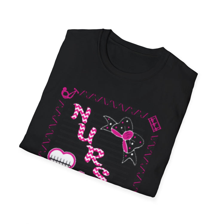 Nurse Retro Ribbon Graphic T-Shirt