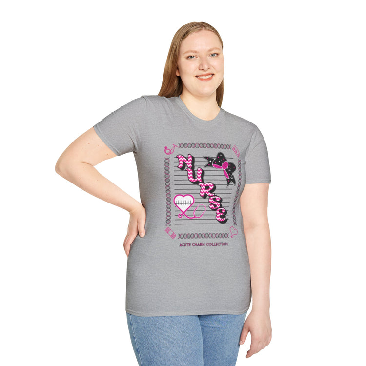 Nurse Retro Ribbon Graphic T-Shirt