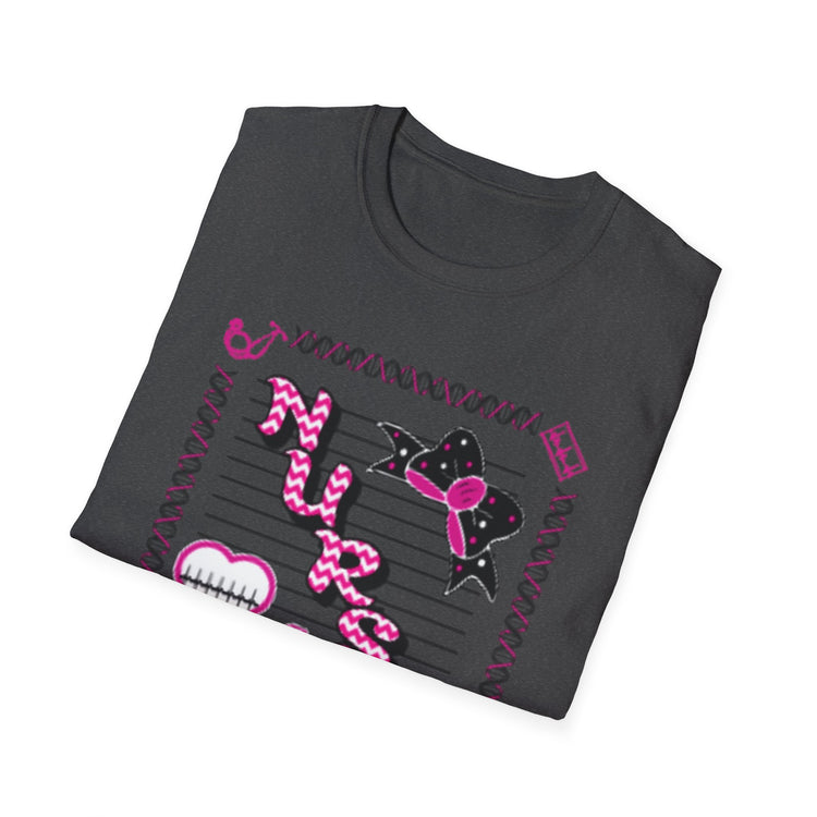 Nurse Retro Ribbon Graphic T-Shirt