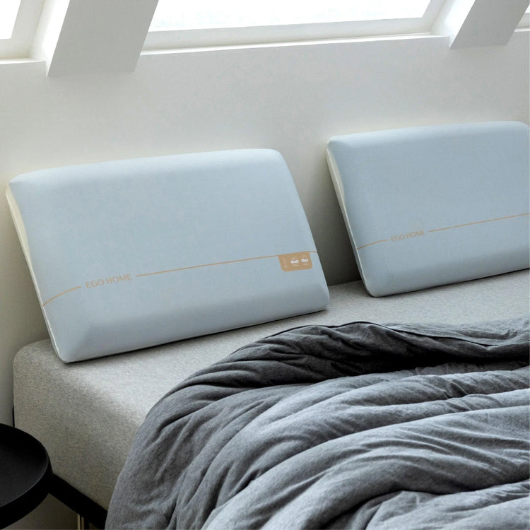 2 Cooling and Support Pillows 4 Inch Memory Foam (2 Pillows) Standard Size