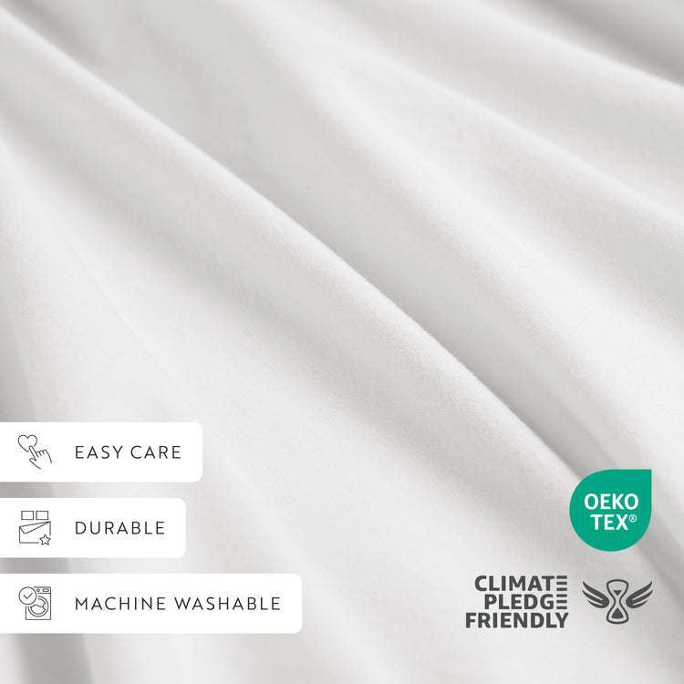 4-Piece 100% Cotton Percale Sheet Set