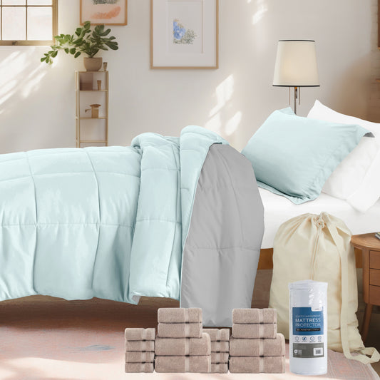 Aqua/Light Gray