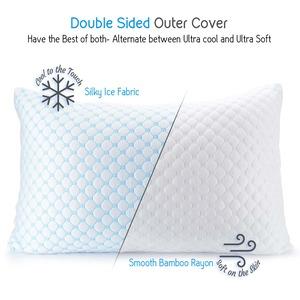 2 Cooling-Bamboo Pillows available in King and Queen sizes